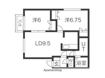 フォレパルクC(2LDK/2階)の間取り写真