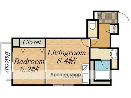 ドリームアベニュー広和NO16(1LDK/10階)の間取り写真