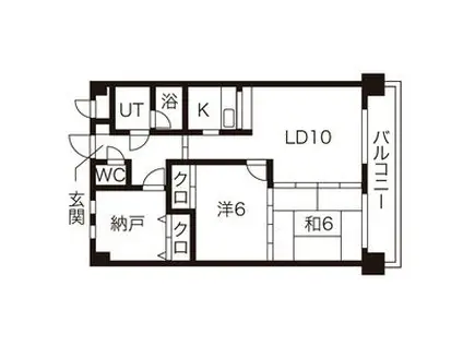 ロイヤルレインボー平岸B棟(3LDK/8階)の間取り写真