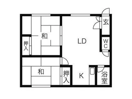 東栄ハウス(2LDK/2階)の間取り写真
