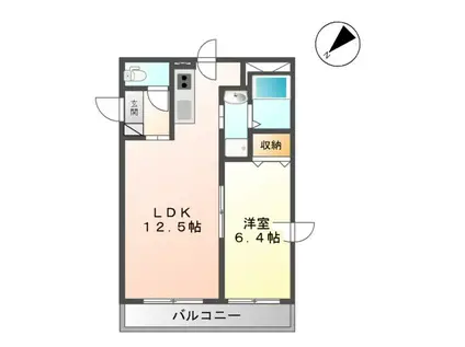 MSハウス(1LDK/3階)の間取り写真