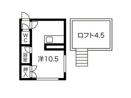 マクセル11/100(ワンルーム/2階)の間取り写真