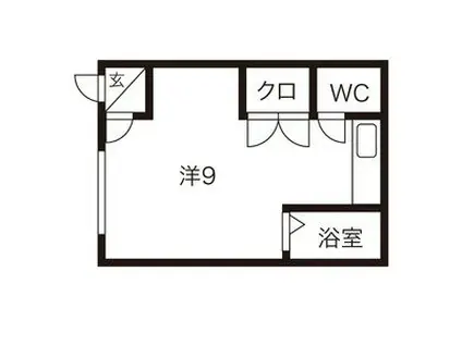 アタックハイツ(ワンルーム/2階)の間取り写真