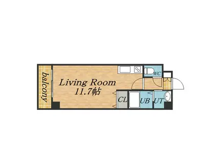 ティアラ本郷(1K/2階)の間取り写真