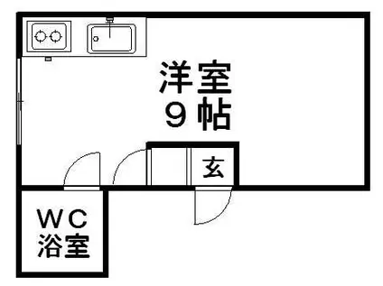 コーポアカシア(ワンルーム/3階)の間取り写真