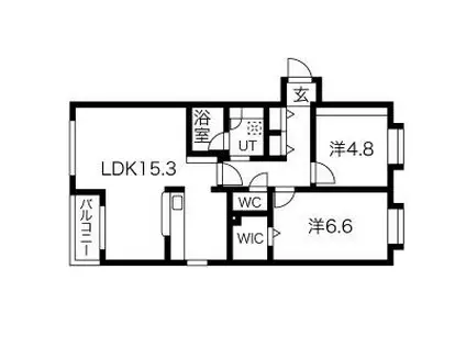 ラ・エスタシオン(2LDK/3階)の間取り写真