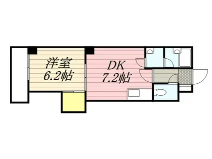 YSコート(1DK/2階)の間取り写真