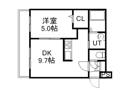 プレミアシティ美園(1DK/3階)の間取り写真