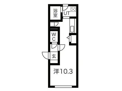 RIVA PIATTA(ワンルーム/1階)の間取り写真