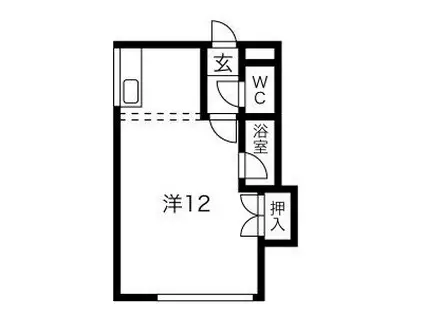 エクセル101(ワンルーム/2階)の間取り写真