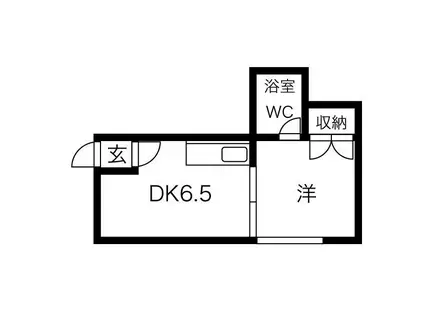 上栄ハイツ(1DK/1階)の間取り写真