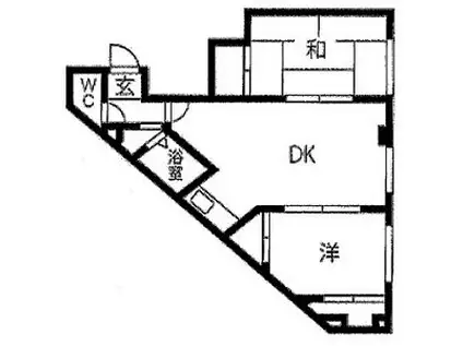 テラスハウス月寒(2LDK/4階)の間取り写真