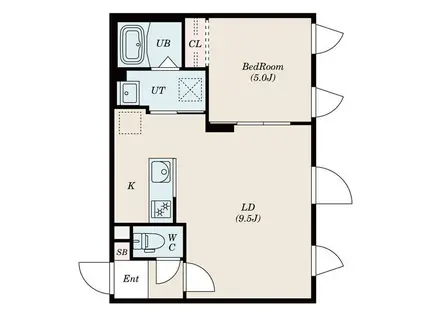 ガーデンクリスタル厚別西(1LDK/3階)の間取り写真