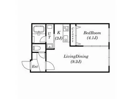 エルシア北2条(1LDK/3階)の間取り写真