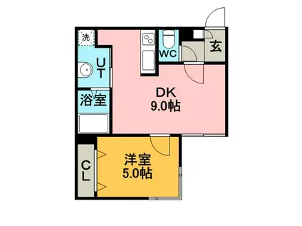 GRANOVAS(1DK/4階)の間取り写真