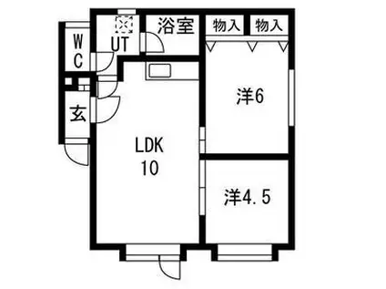 エターナルニシヤ23(2LDK/3階)の間取り写真