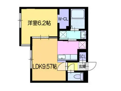 ヴォヤージュ菊水(3LDK/4階)の間取り写真