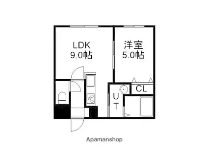 FOREST PARK 南郷13(1LDK/3階)の間取り写真
