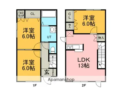 ボヌールA(3LDK)の間取り写真