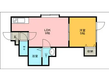 エム・バケーション(1LDK/1階)の間取り写真