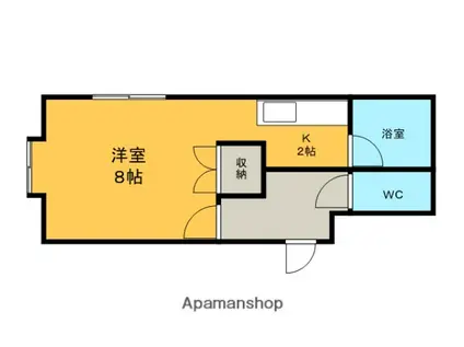 ビッグバーンズマンション新札幌(ワンルーム/3階)の間取り写真