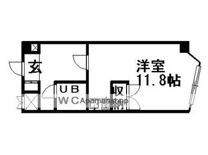 ハイツしらかば(1K/2階)の間取り写真