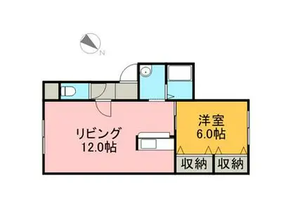 パーチェ元町(1LDK/3階)の間取り写真