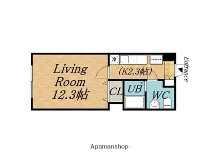 αNEXT東札幌(1K/4階)の間取り写真