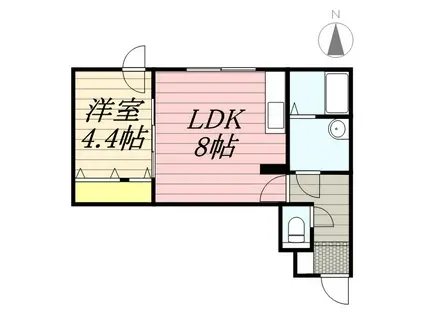 ル・ファール美園(1LDK/2階)の間取り写真