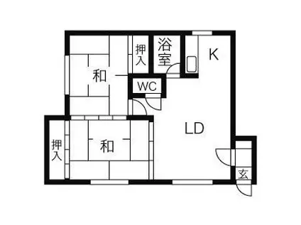 東栄ハウス(2LDK/2階)の間取り写真
