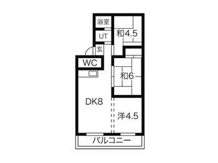 カワベビル(3DK/3階)の間取り写真