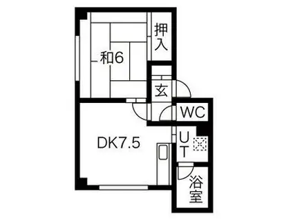 ラ・ホーレ19(1DK/3階)の間取り写真