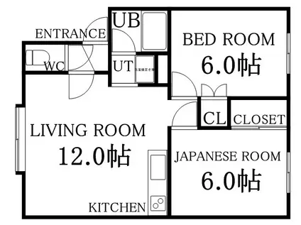 シャルマンⅢ(2LDK/2階)の間取り写真