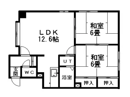パスウェイD1(2LDK/1階)の間取り写真