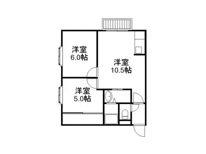 アットイーズけいほく(2LDK/1階)の間取り写真