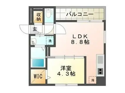 スペチアーレ大通(1LDK/3階)の間取り写真