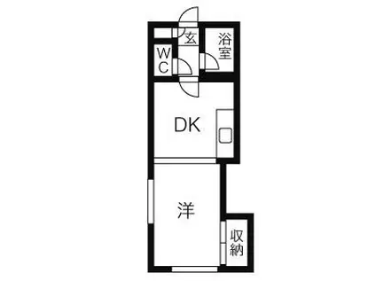 CONTRAIL(1DK/2階)の間取り写真