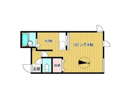 ロイヤルステージ平岸(1K/3階)の間取り写真