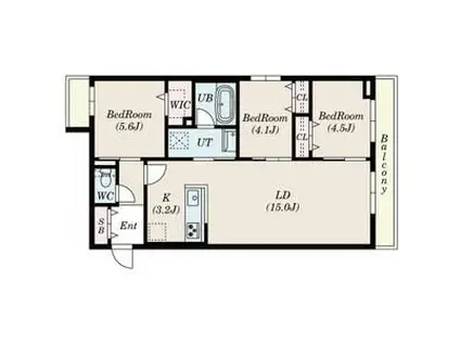 S-RESIDENCE南郷CLARITY(3LDK/3階)の間取り写真