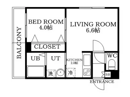 GRANOVAS(1LDK/3階)の間取り写真