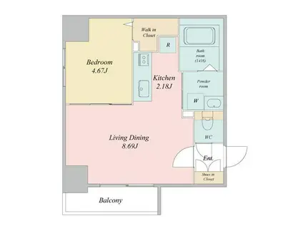 SーRESIDENCE大通公園ADMIRIO(1LDK/9階)の間取り写真