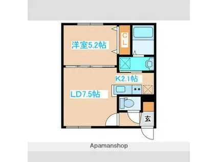 モーリス中島公園(2LDK/2階)の間取り写真
