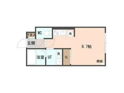 COFFRET平和通6(1K/3階)の間取り写真