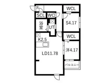 ガイアールS24(2LDK/3階)の間取り写真