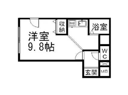 STUDIOEM(1K/4階)の間取り写真