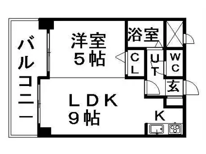ハウスオブリザ菊水弐番館(1LDK/1階)の間取り写真