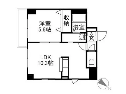 セーヌラヴィ(1LDK/3階)の間取り写真