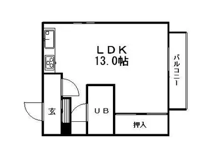 スターコートフォルティス(ワンルーム/5階)の間取り写真