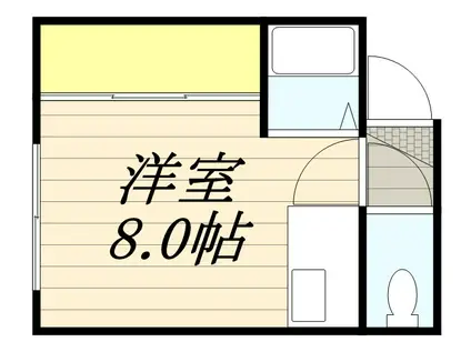 レインボーハイムA(ワンルーム/3階)の間取り写真