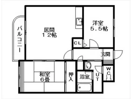 グリーンヴィラ(2LDK/4階)の間取り写真
